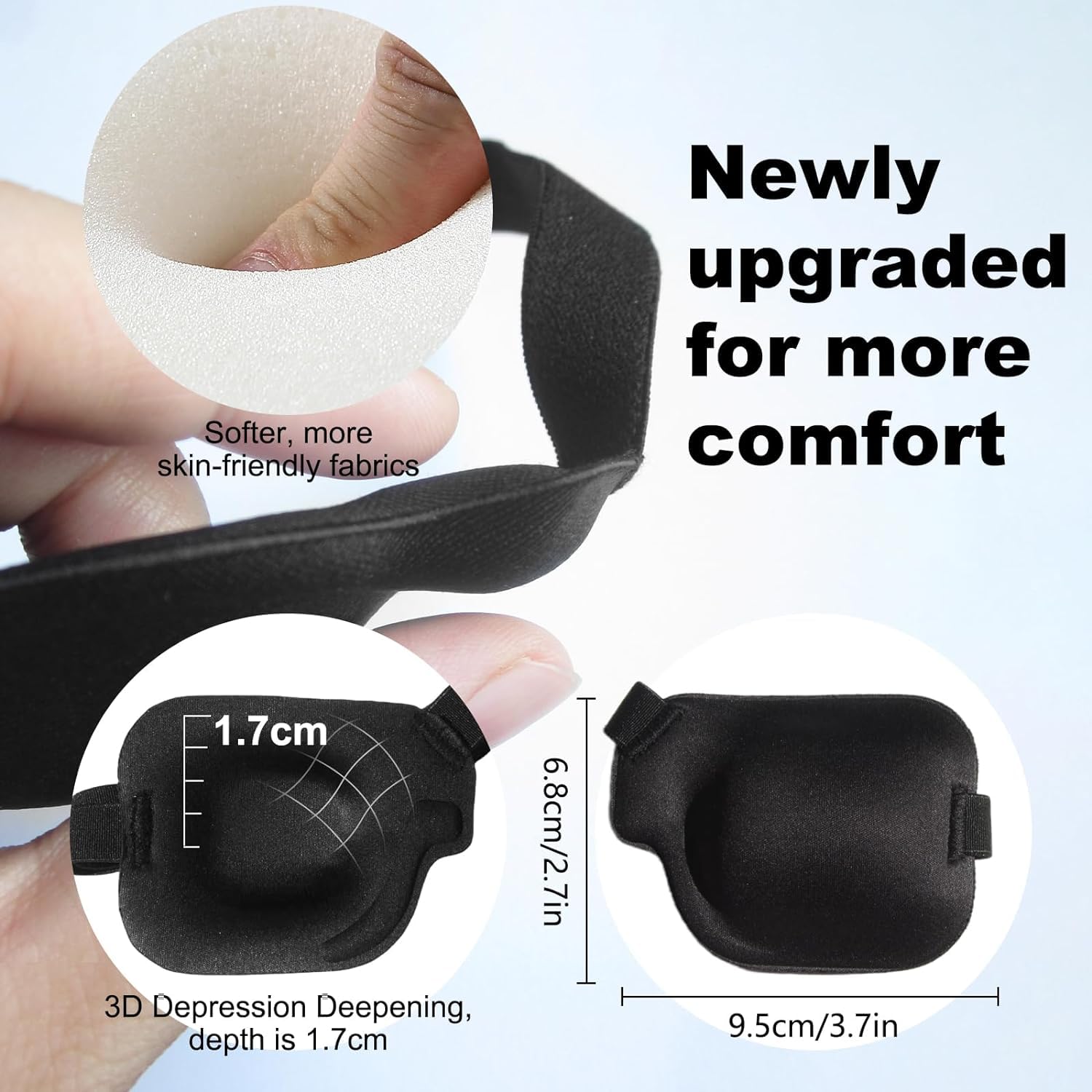 RIKEYO soft breathable material keeps the eye area comfortable
