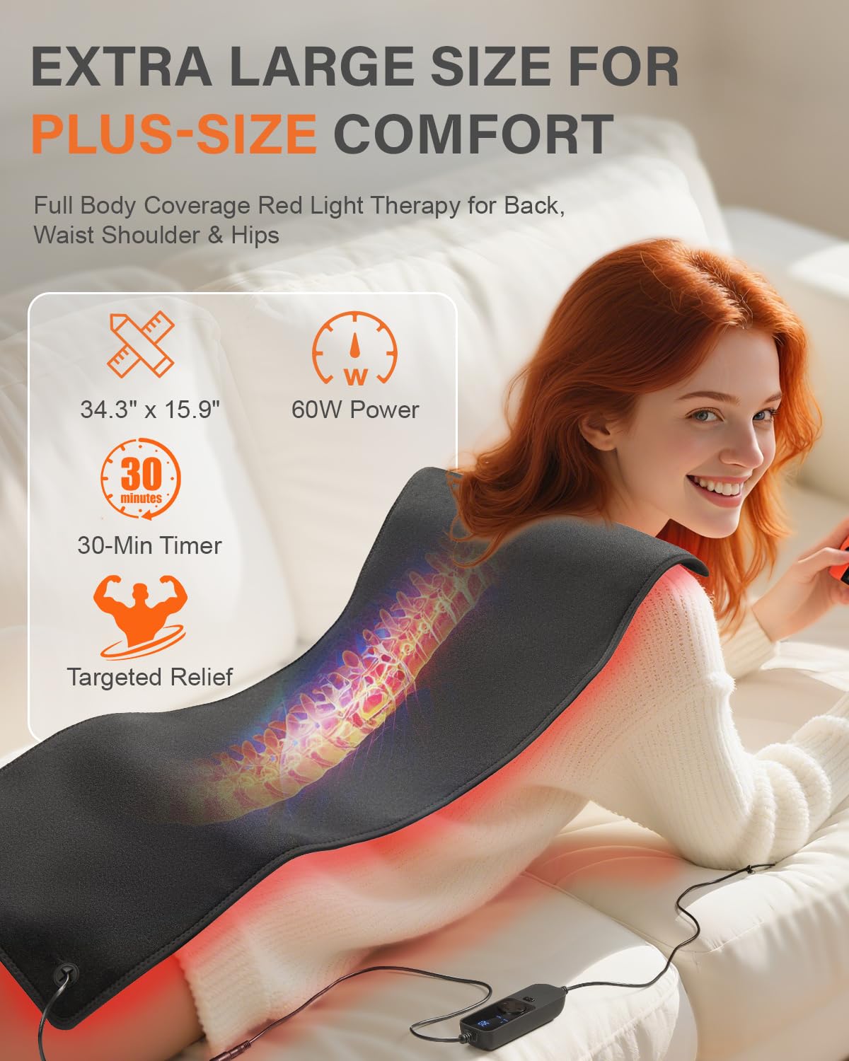 Rikimxin foldable red light therapy mat stored compactly for travel