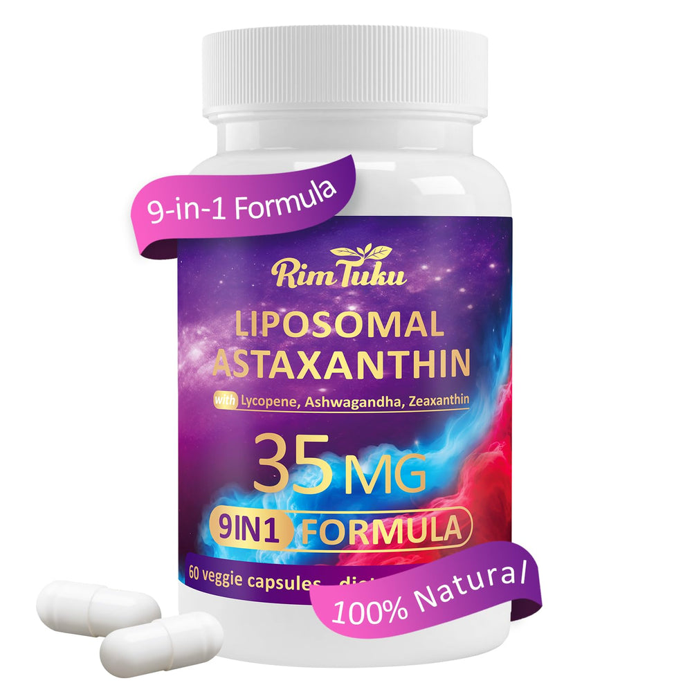 RimTuku Liposomal Astaxanthin bottle ready for daily use and eye comfort.