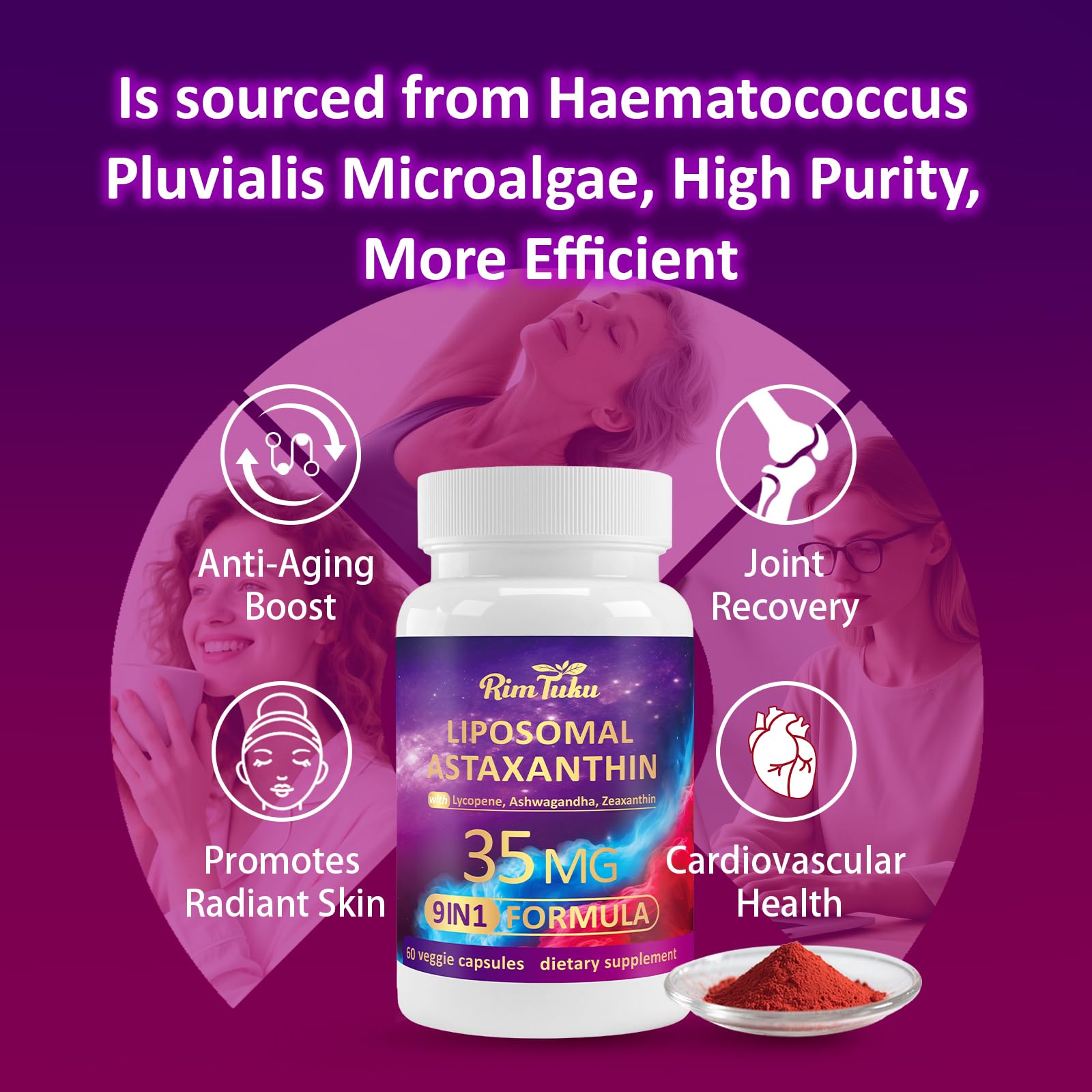 RimTuku capsule imagery suggesting energy and a healthy-looking complexion.