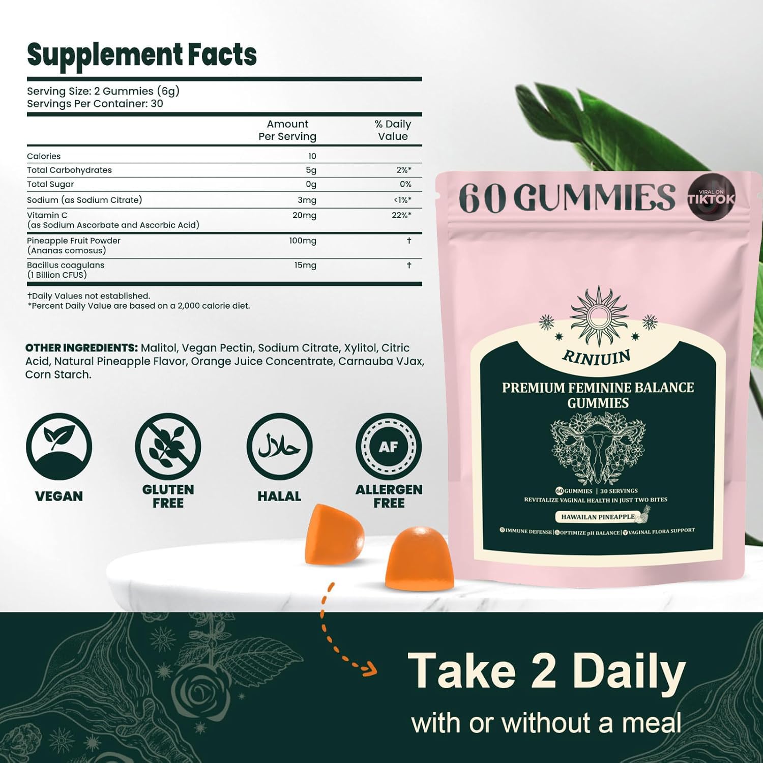 RINIUIN resealable pouch preserves freshness for ongoing wellness