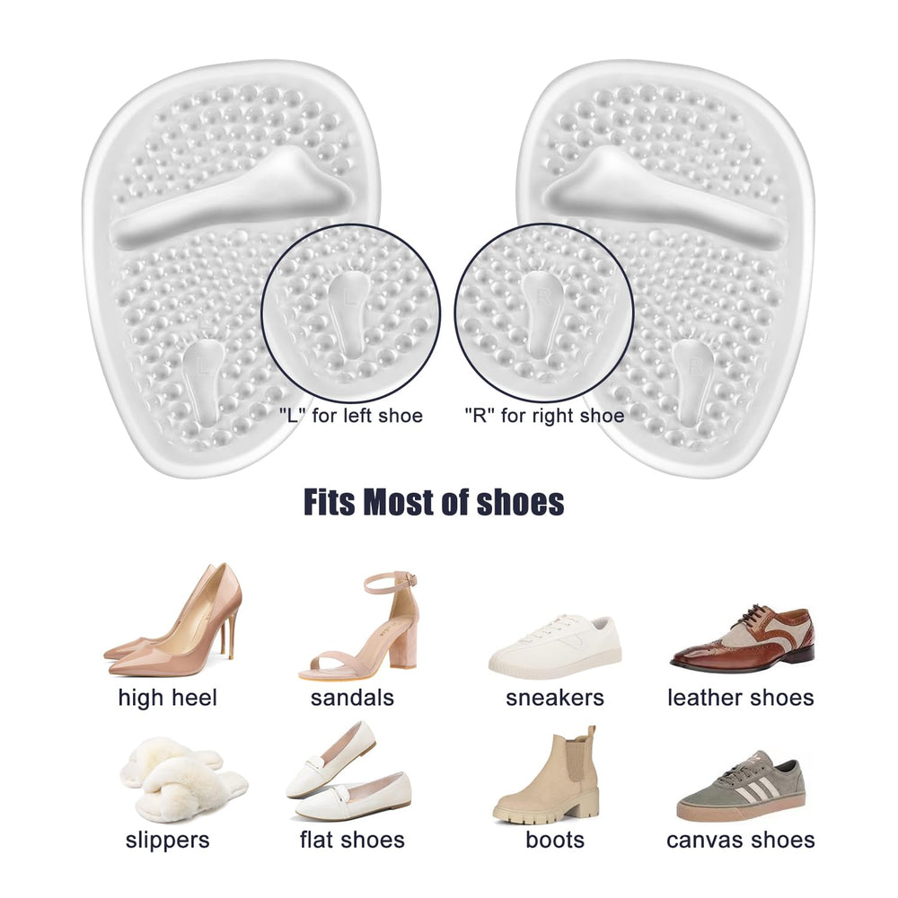 Riootlnm foot pain relief demonstrated by gentle massage and pressure distribution.