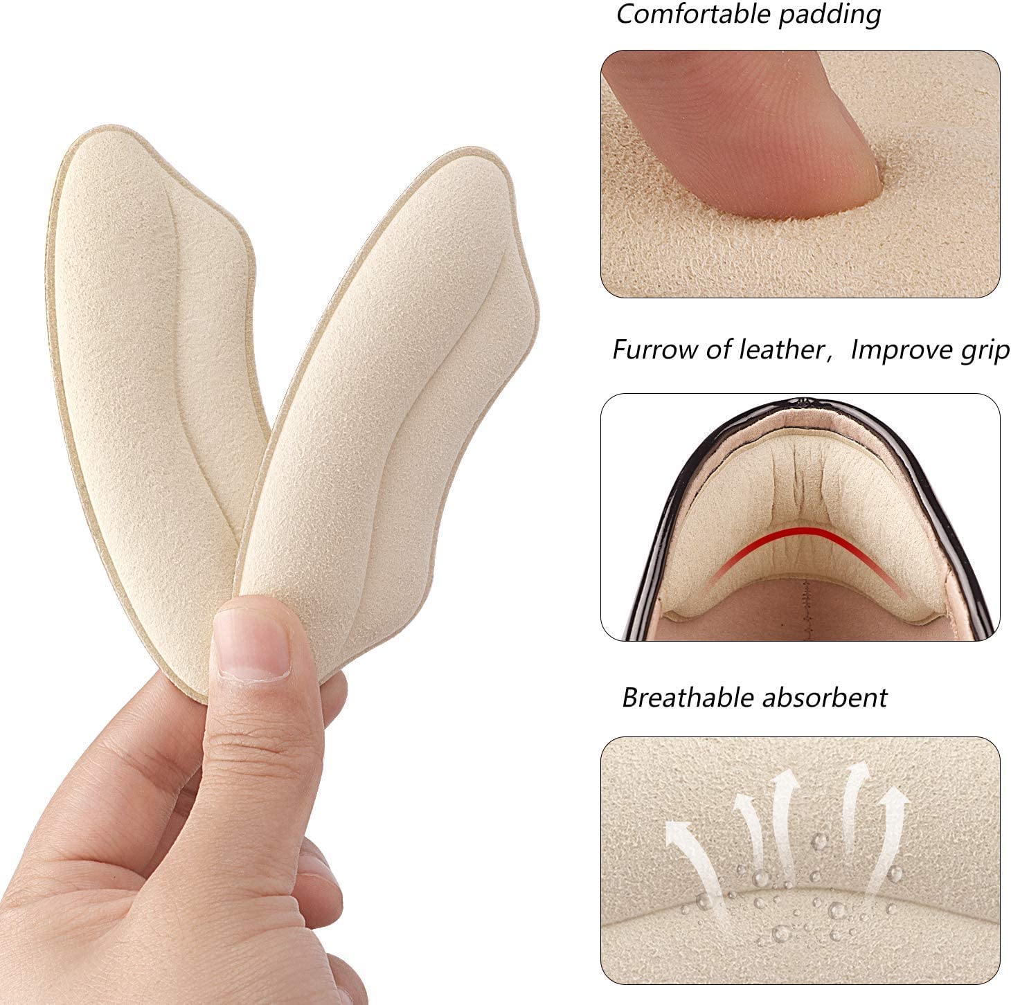 Riootlnm suede close-up highlights soft padding for all-day comfort