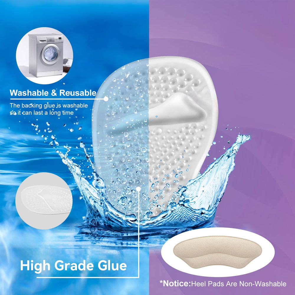 Riootlnm heel pad insert tightens loose shoes for secure heel fit.