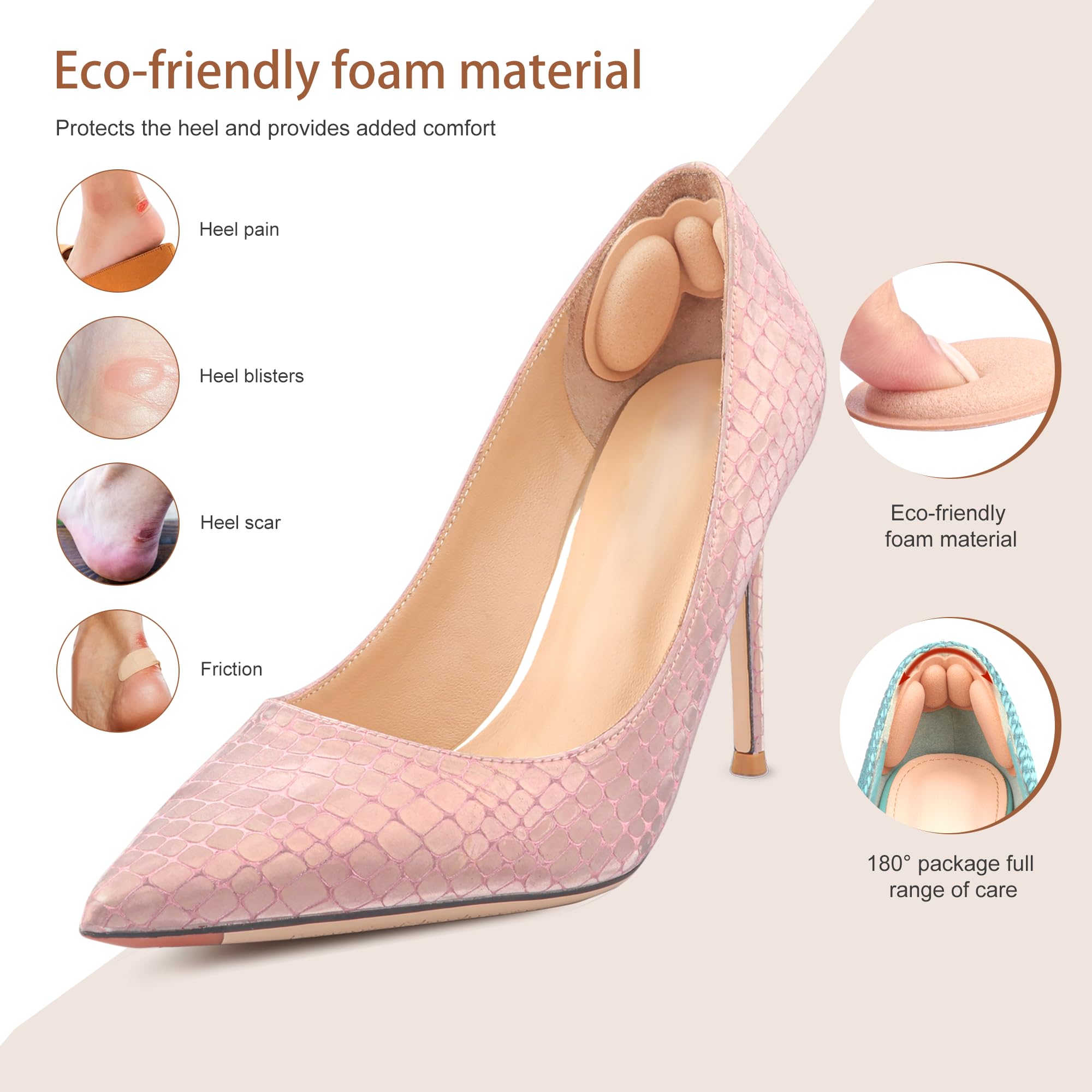 Riootlnm soft foam material provides cushioned protection against heel pain.