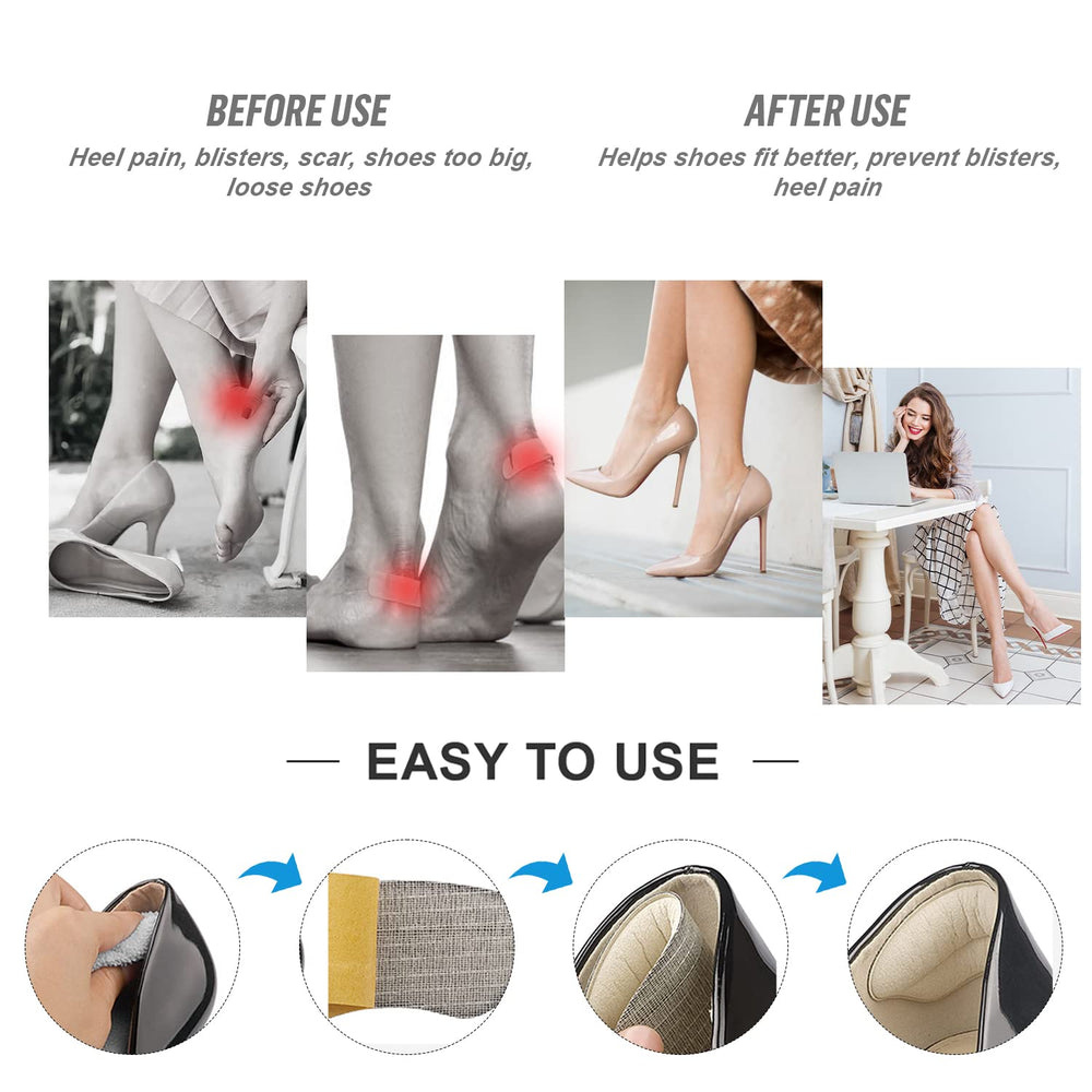 Riootlnm three-layer adhesive keeps heel pads secure for long-lasting wear.