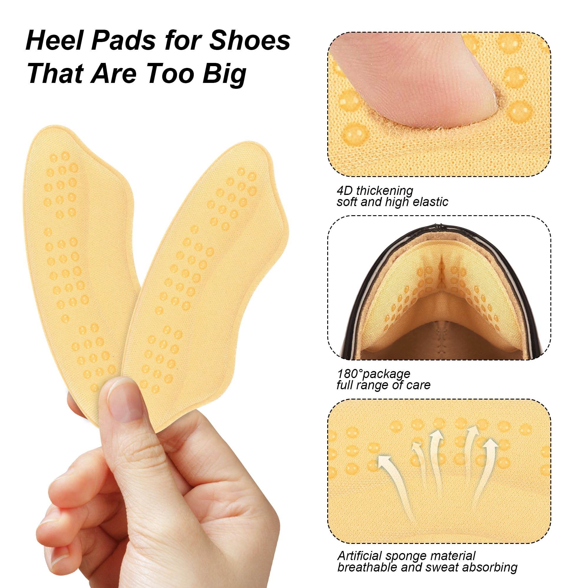 Riootlnm soft foam heel grips close-up showing cushioned material