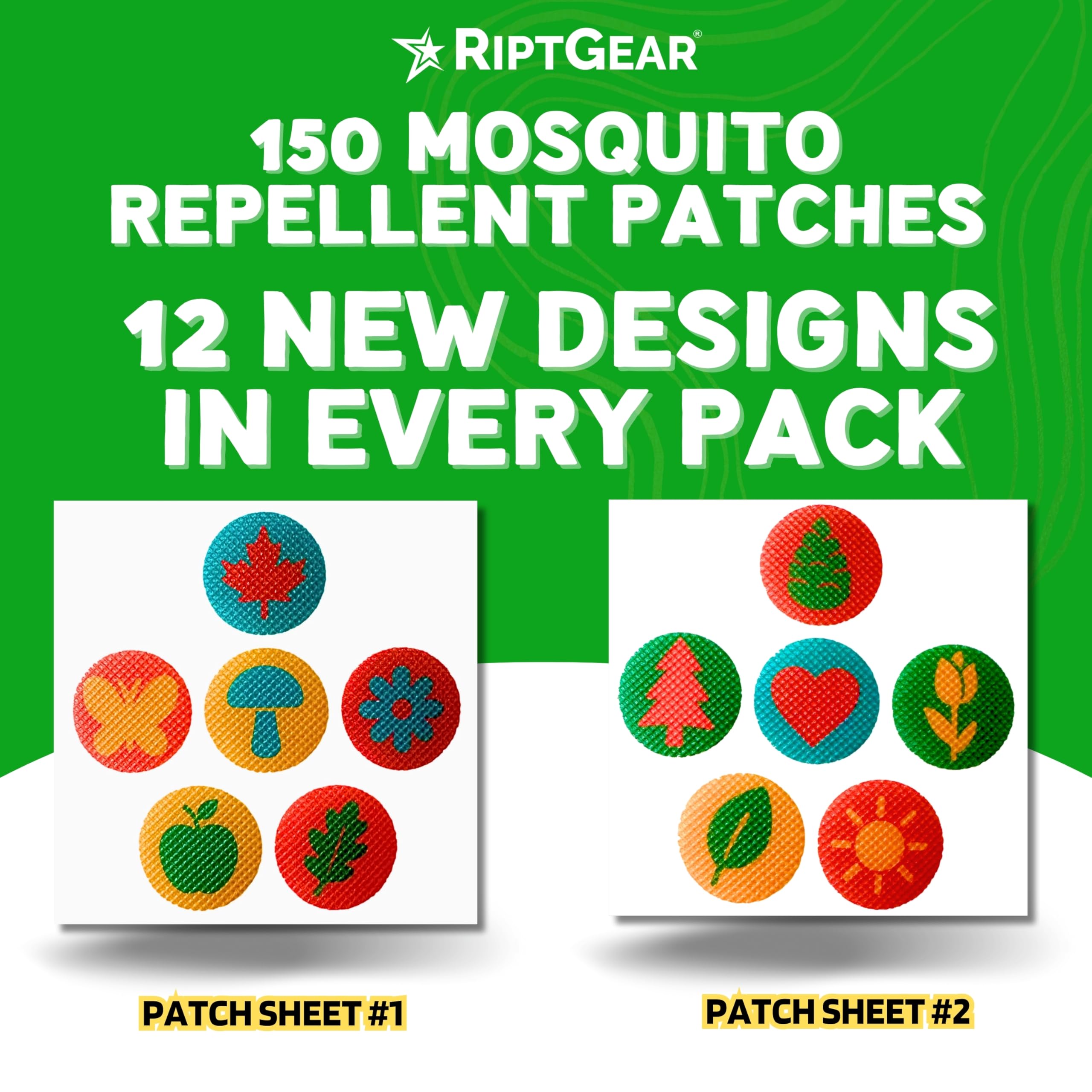 RiptGear Mosquito Patches weatherproof for outdoor activities