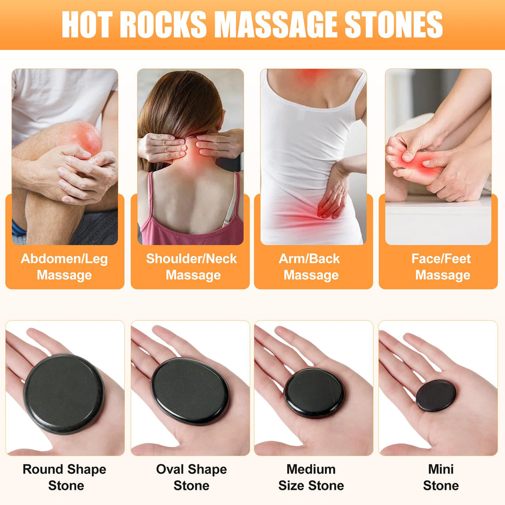 RIRC oval stones 6x5 cm for neck and shoulder work.