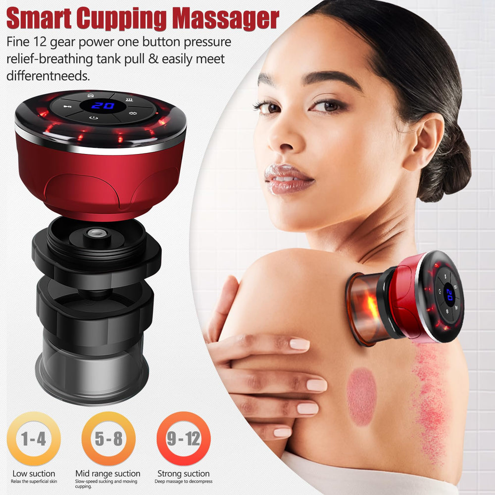 RIRC Smart Cupping Massager suction cups close-up for precise adhesion and even pressure