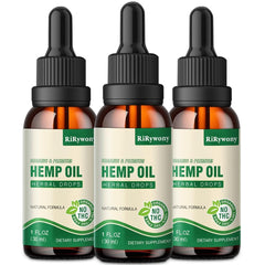 RiRywony Health hemp oil 3-pack bottle front for convenient daily wellness.
