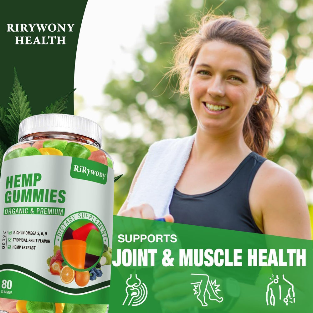 RiRywony Health hemp gummies ingredient panel highlights Omega fatty acids and vitamins
