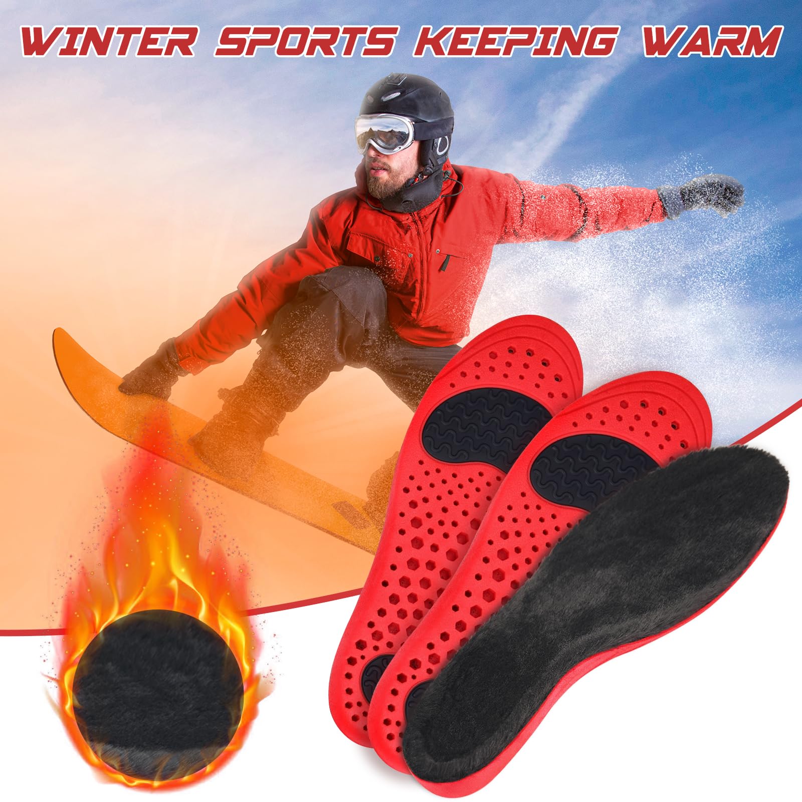 Risctrre insoles honeycomb bottom anti-slip design reduces impact while walking.