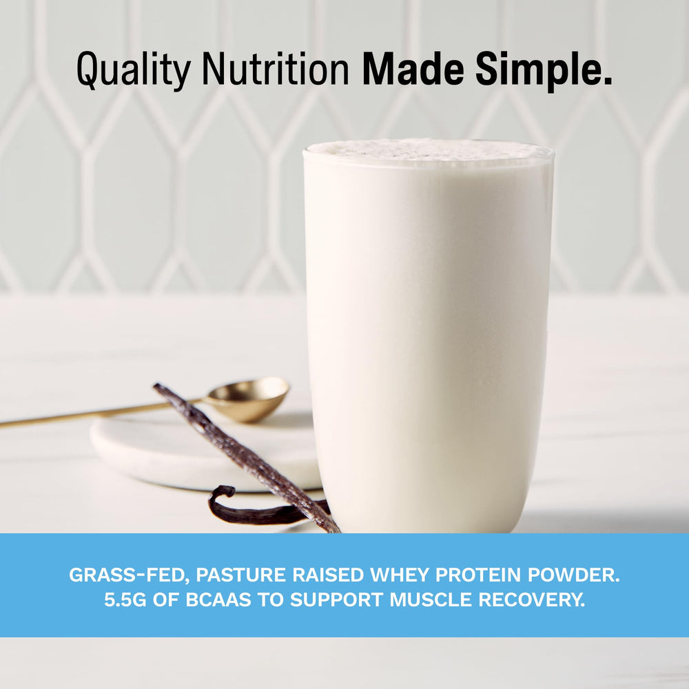 Rise active lifestyle person with shaker bottle and vanilla protein