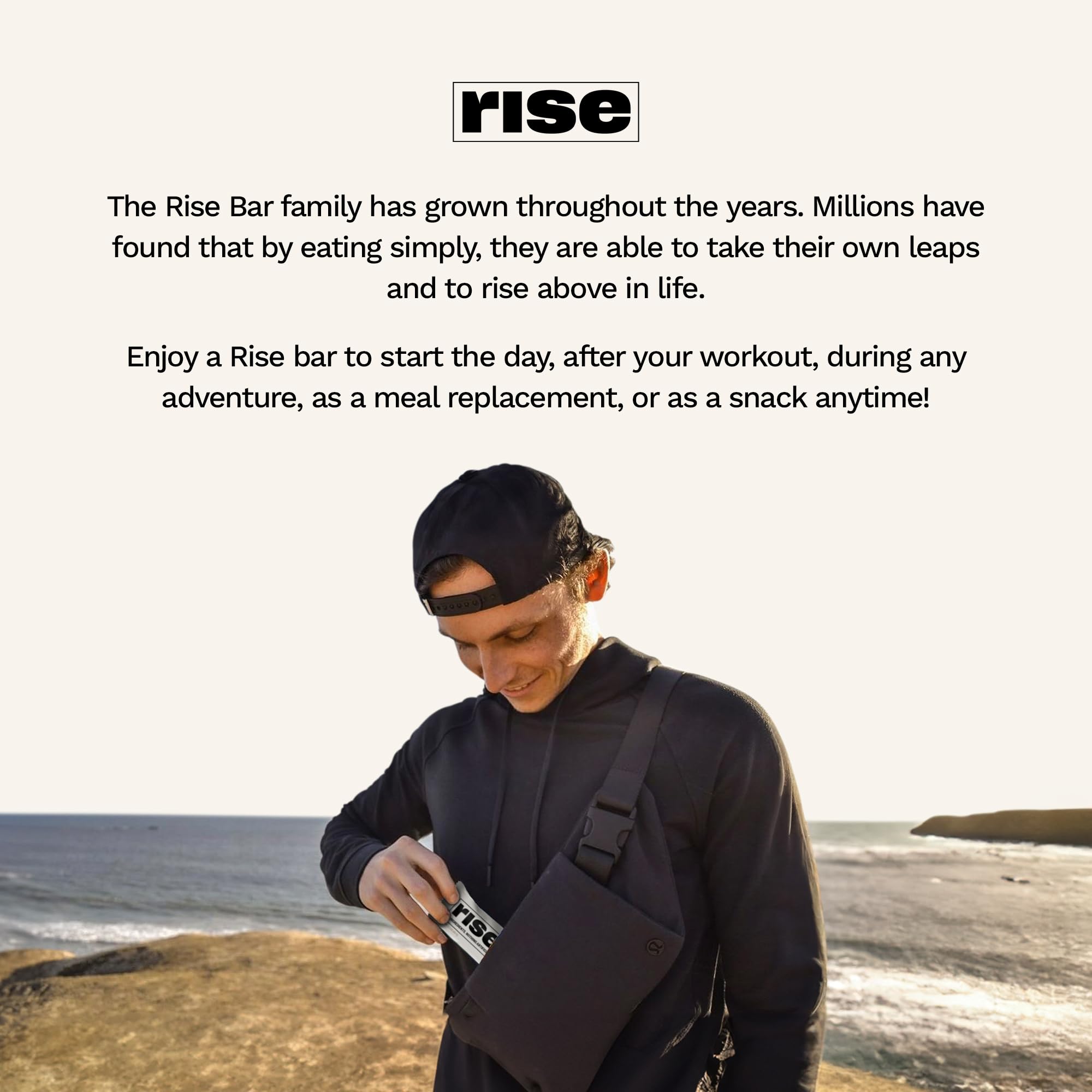 Rise almond honey bar post-workout helps with speedy recovery.