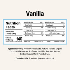 Rise vanilla whey powder scoop ready for a quick post-workout shake