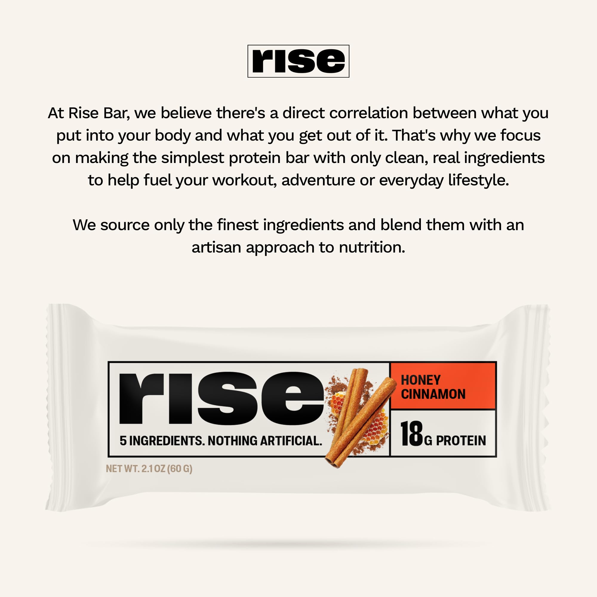 Rise whey bar honey cinnamon with coffee pairing for a satisfying combo.