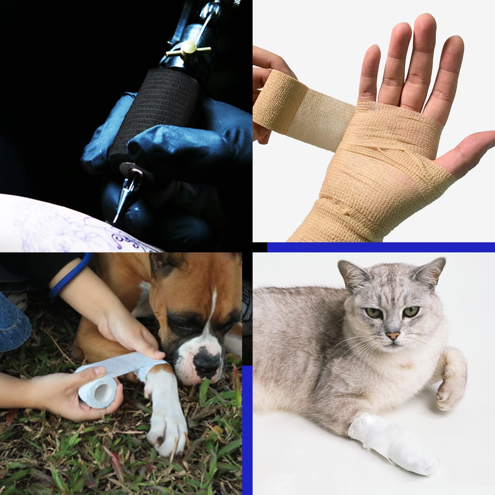 RISEN Cohesive Bandage workout-use scenario with bandage wrap.