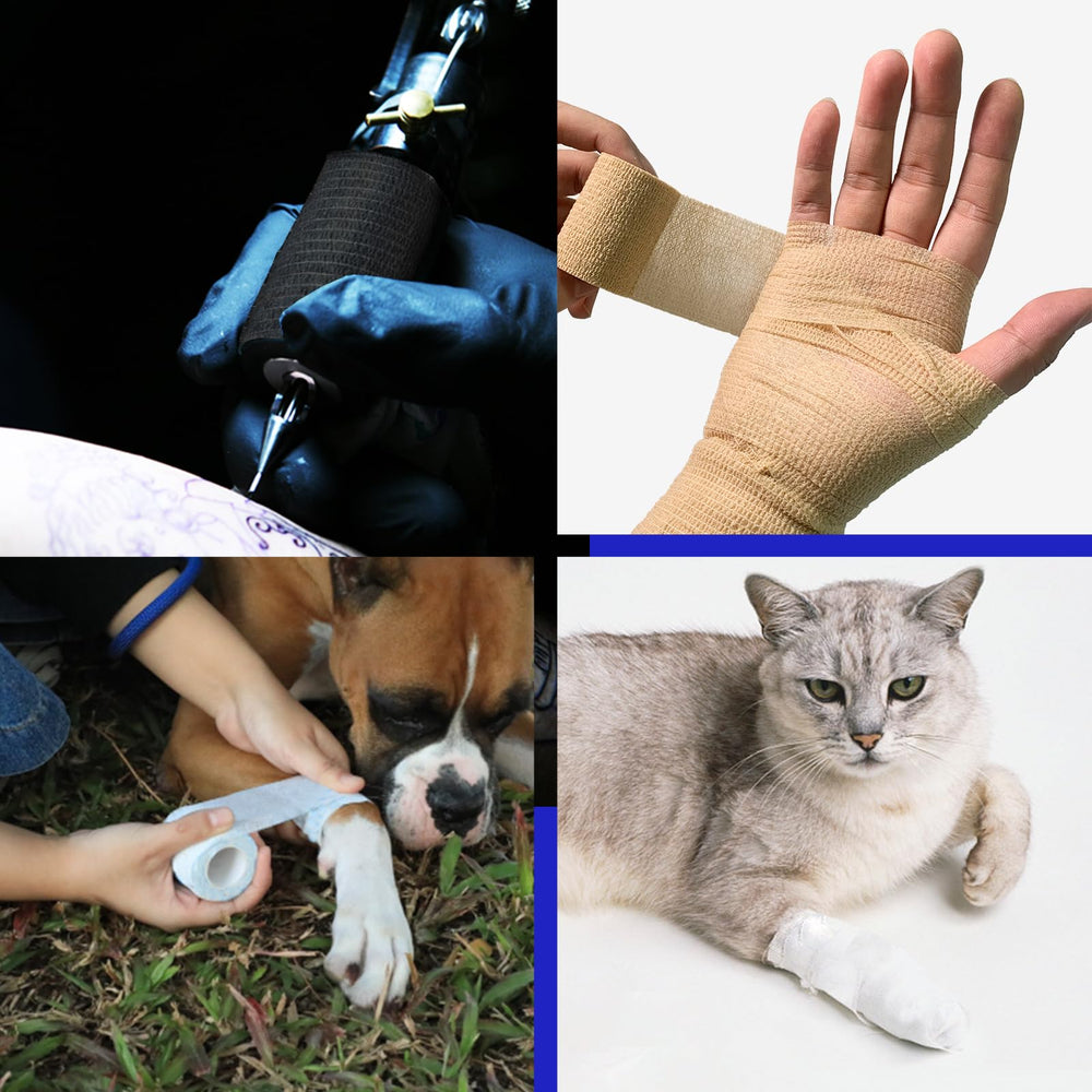 RISEN Cohesive Bandage workout-use scenario with bandage wrap.