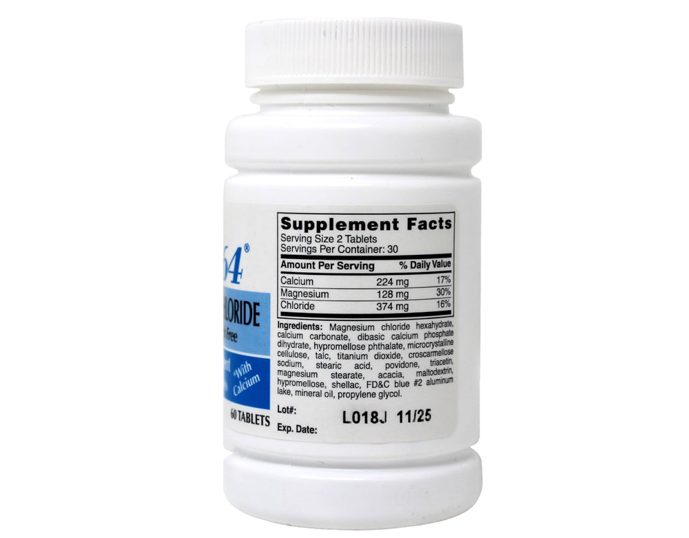 Rising Mag64 bottle with label emphasizes sugar-free, starch-free formulation