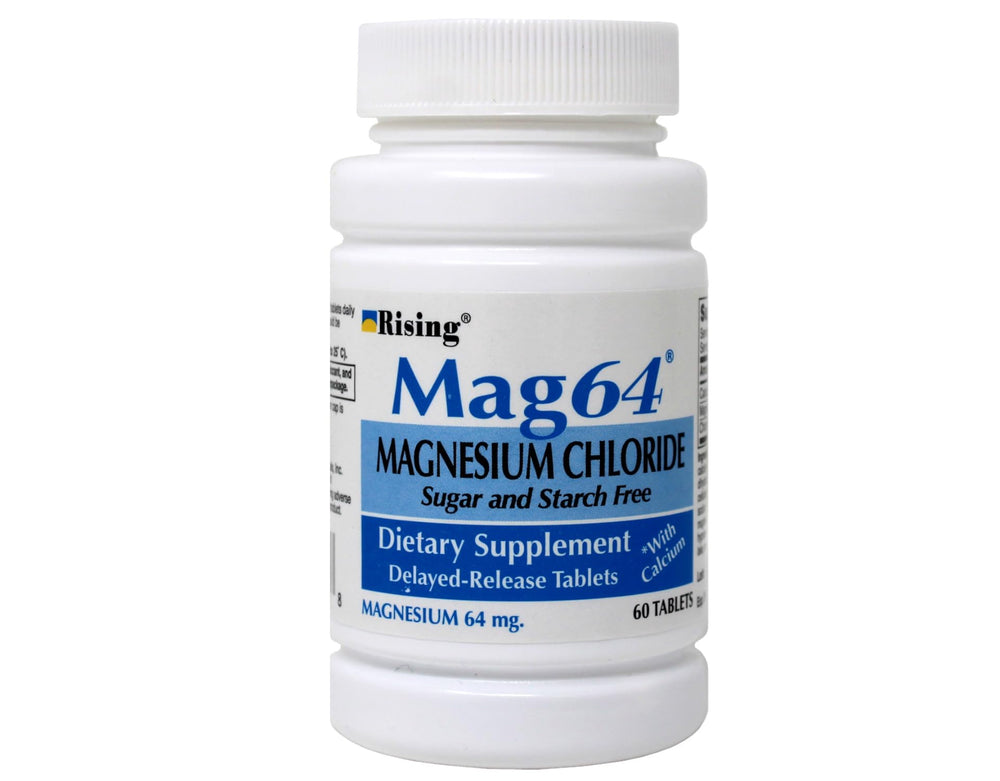 Rising Mag64 pack of 2 bottles for convenient daily mineral support