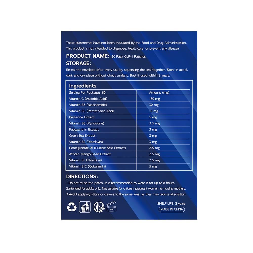 RITPDWP GLP-1 patch features fucoxanthin-pomegranate complex.