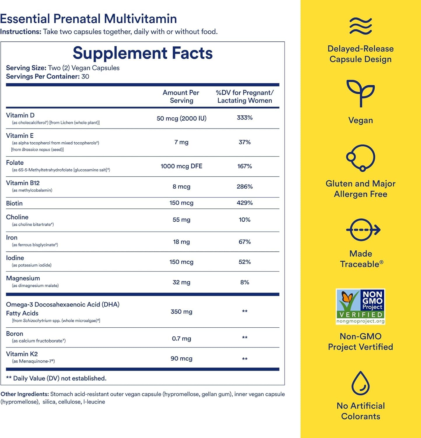 Ritual Essential Prenatal capsules illustrating nested delayed-release design