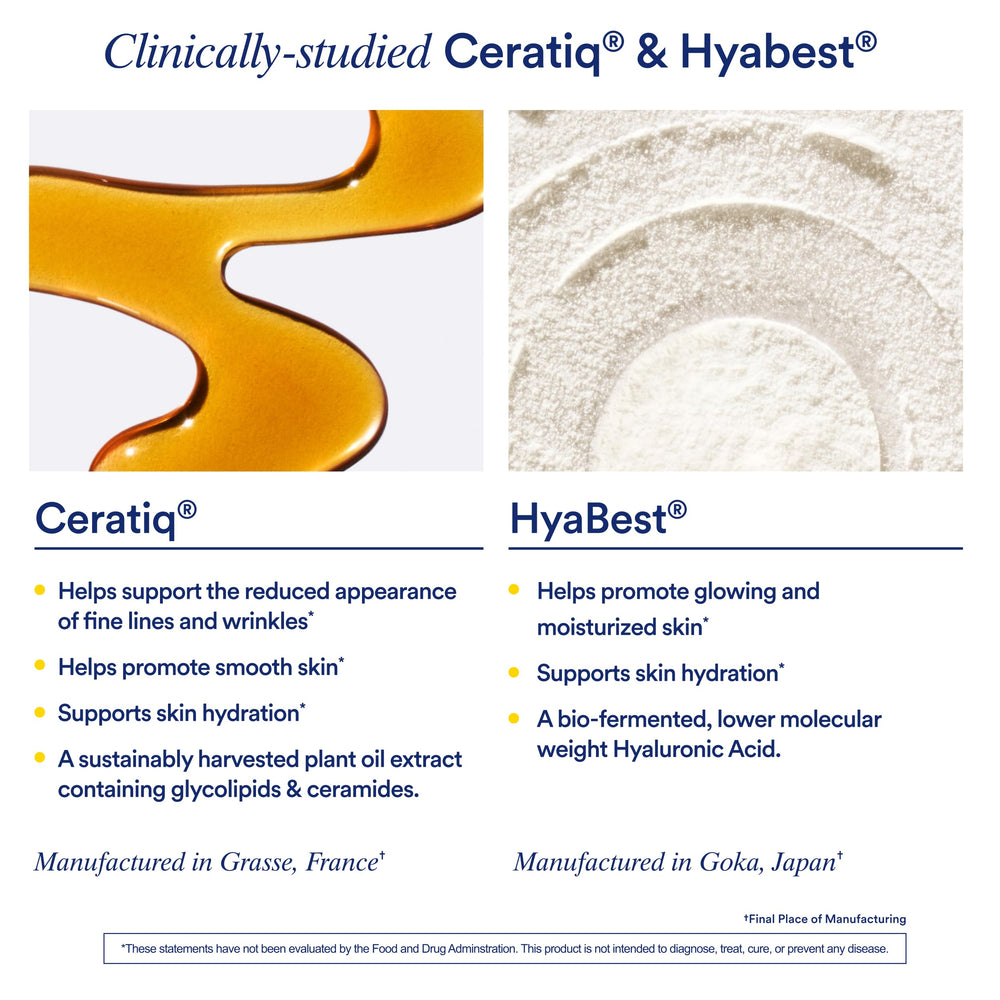 Ritual HyaCera Ceratiq component badge emphasizes skin-supporting essentials.