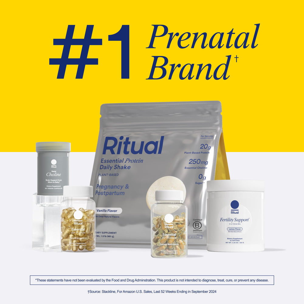 Ritual Prenatal pea protein sourced from regenerative USA farms.