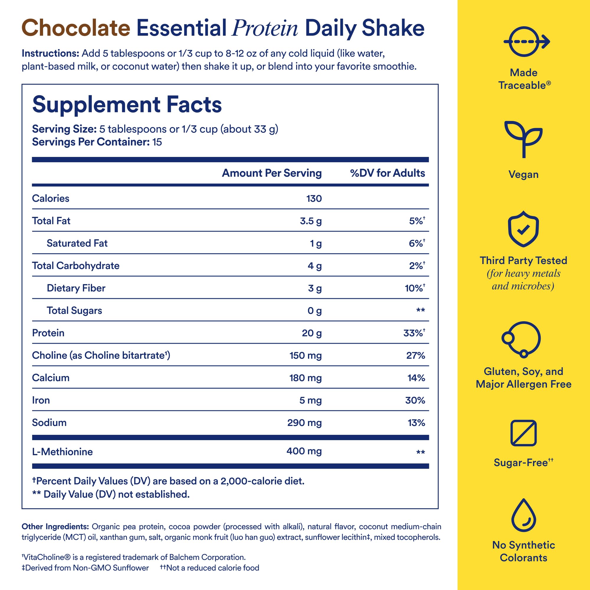 Silky chocolate flavor blends easily into beverages