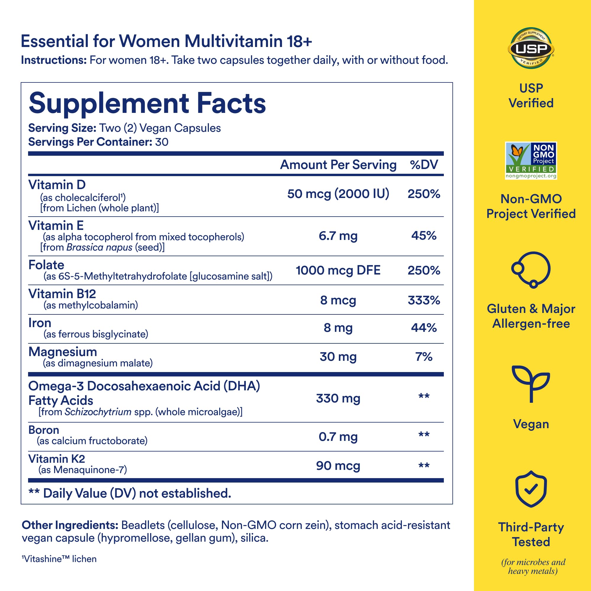 Ritual Women Multivitamin bottle pour demonstrates easy daily use