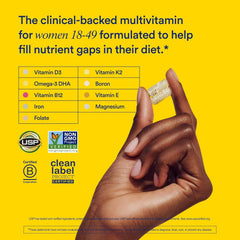 Ritual Women Multivitamin capsules closeup highlighting micronutrients for energy