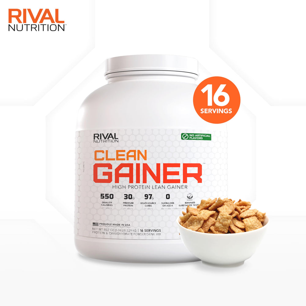 Clean Gainer Rival RIVAL NUTRITION Clean Gainer Protein Powder – Cinnamon Toast Cereal, 5 ...