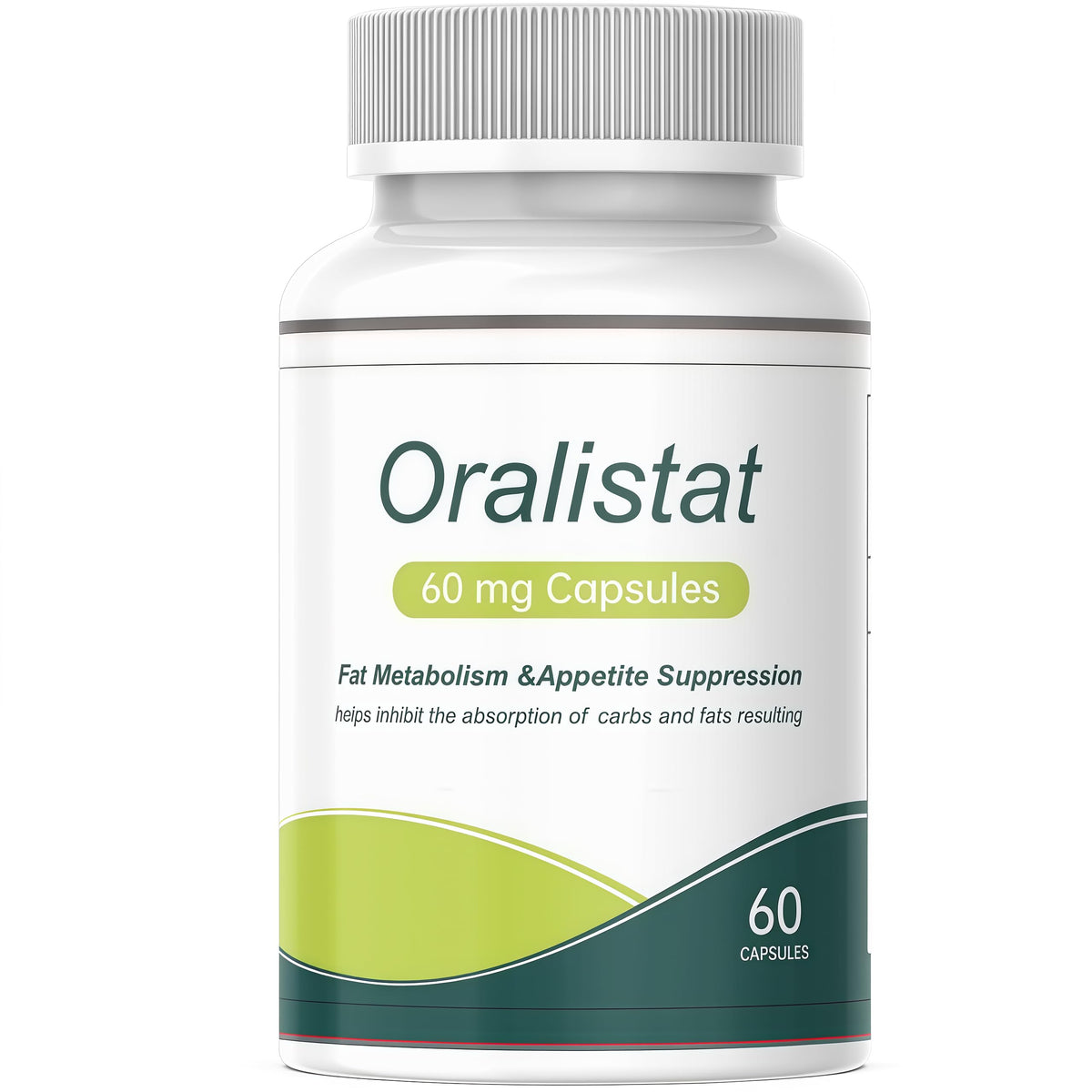 Rivocoda Oralistat 60mg bottle with capsules supports metabolism and cravings management.