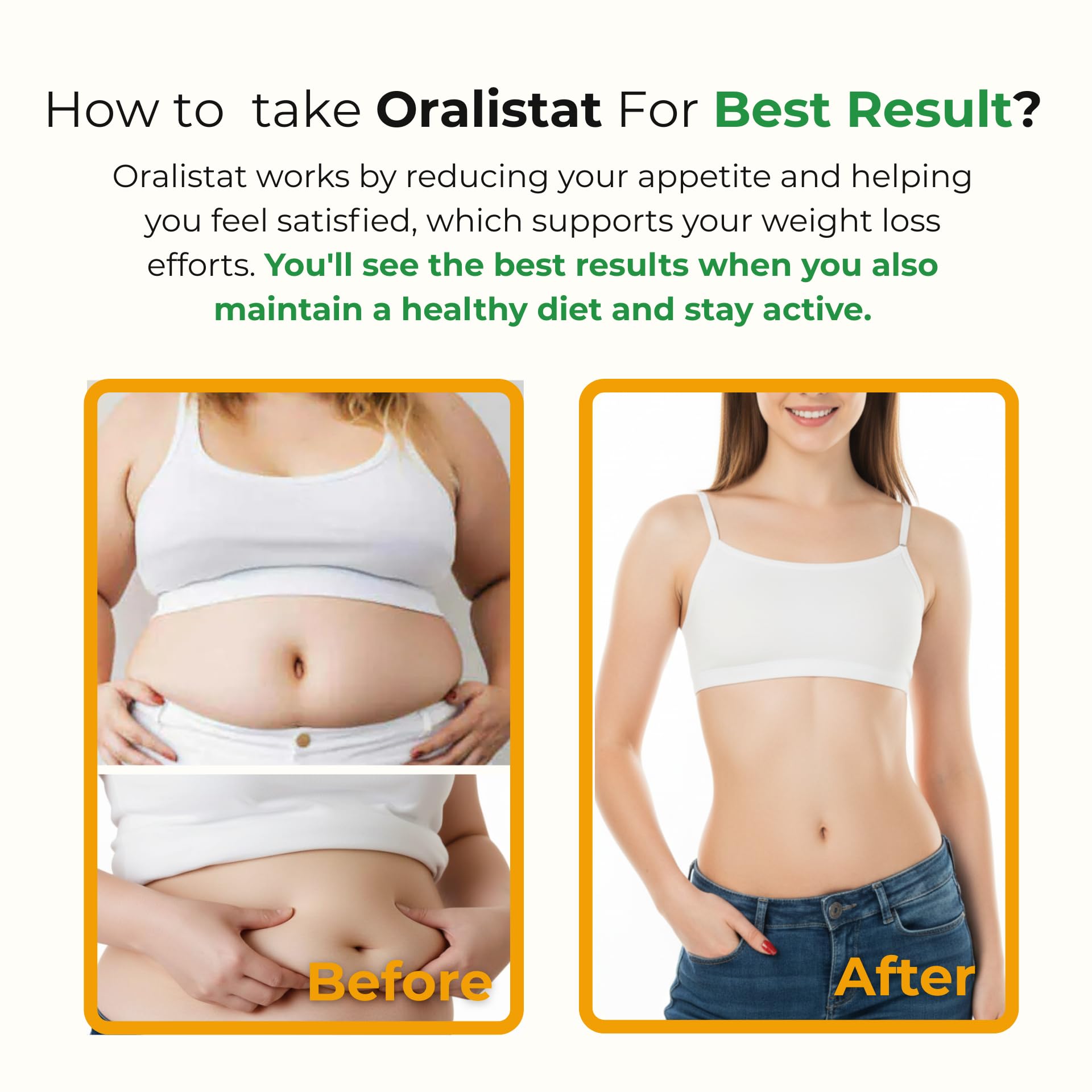 Close-up of Oralistat capsules ready for daily digestive support.