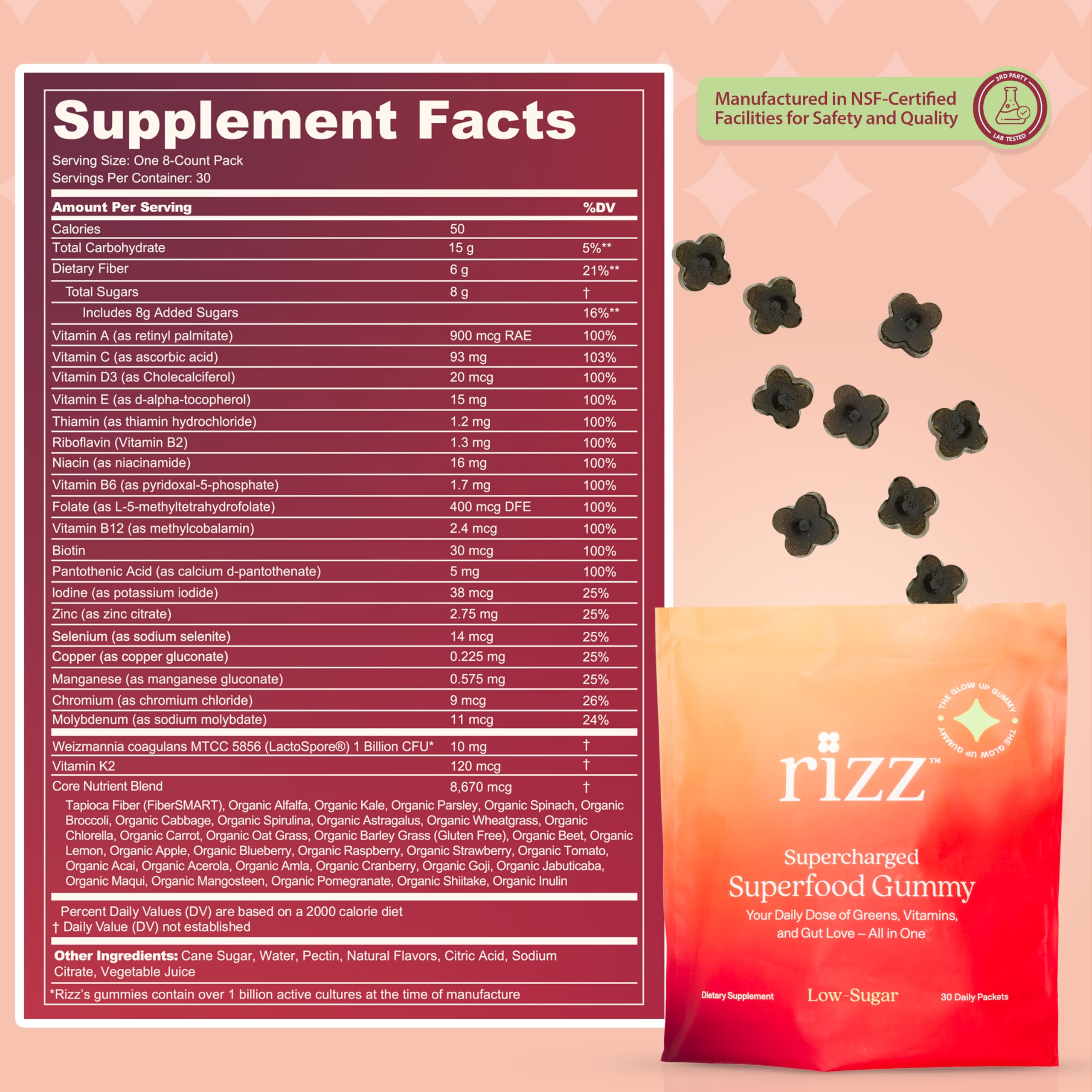 Rizz daily grab-and-go pack for a convenient on-the-go wellness routine