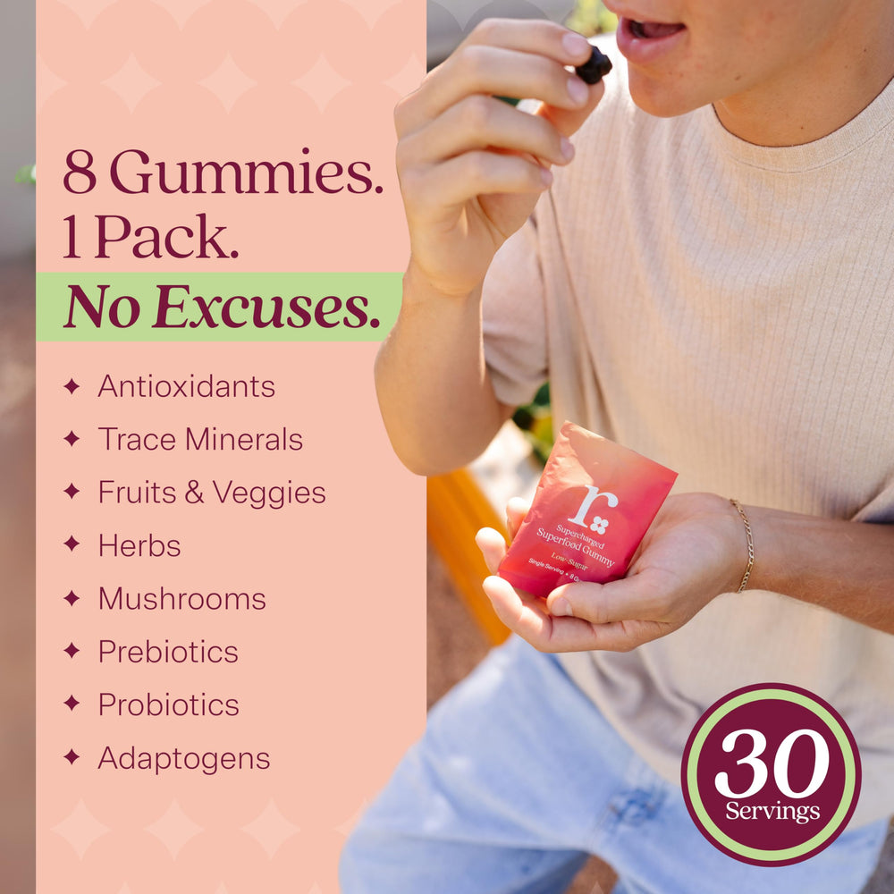 Rizz Vegan and gluten-free label on gummies packaging for allergen-free wellness
