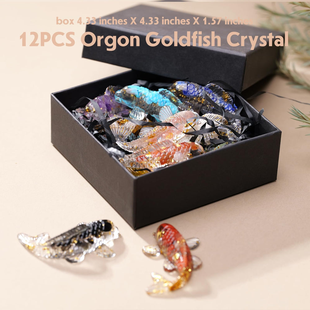 RJINGSHI packaging for 12-piece crystal fish set