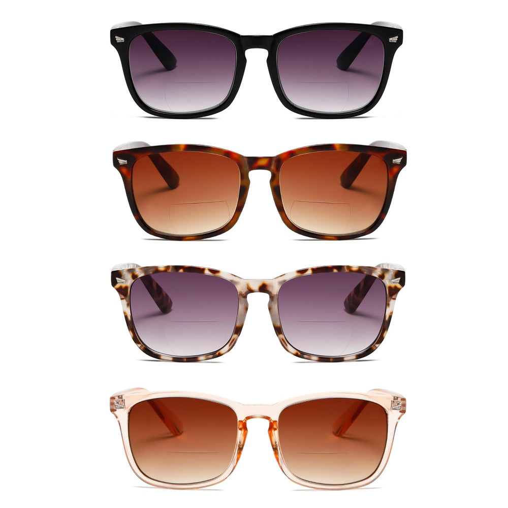 RLOZRN bifocal sunglasses timeless retro frame style for everyday wear.