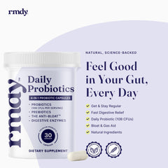 Closeup of Rmdy capsules ready for daily use