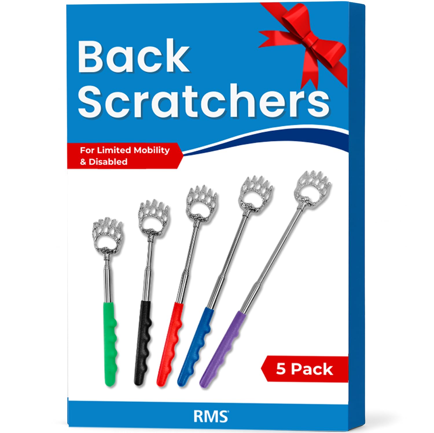 RMS stainless-body back scratcher design offers durable daily use