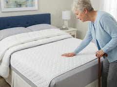 RMS Ultra Soft bed pad absorbent core quickly locks in moisture to keep bedding dry.