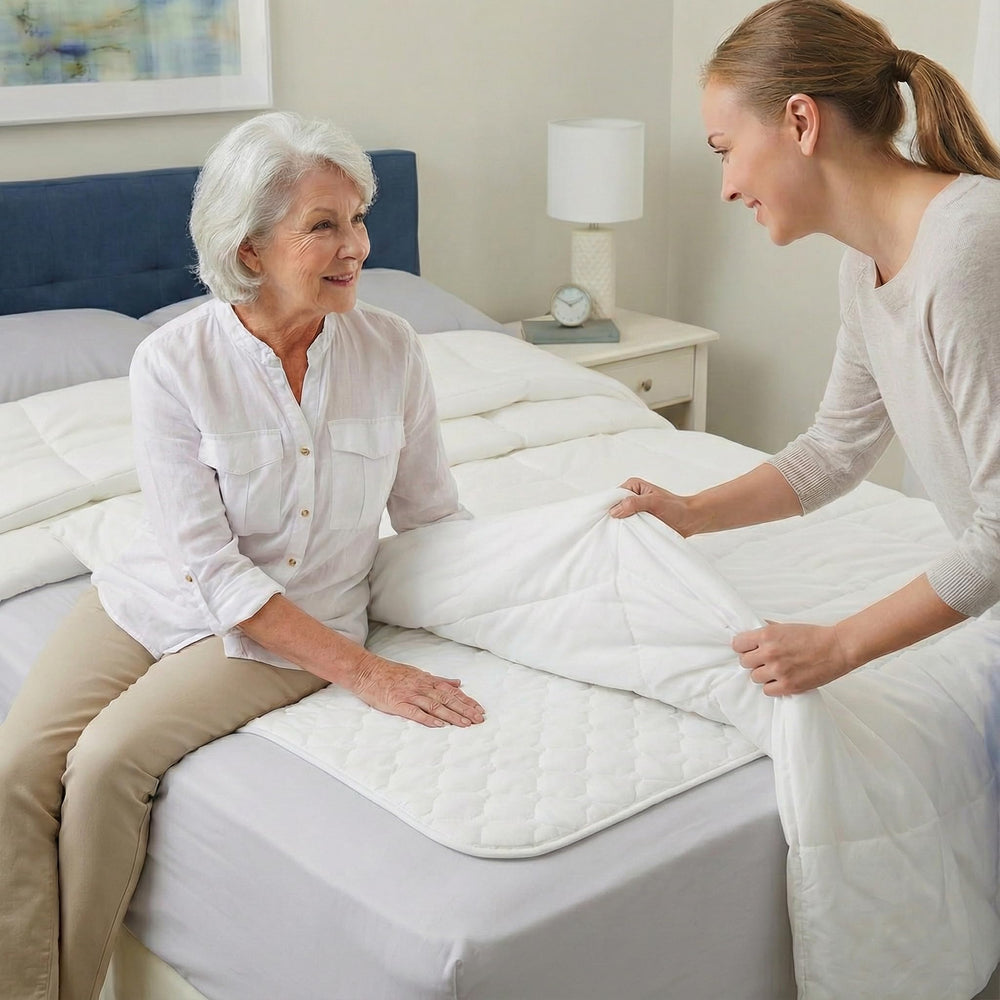 RMS Ultra Soft bed pad size 34x72 inches for broad coverage.