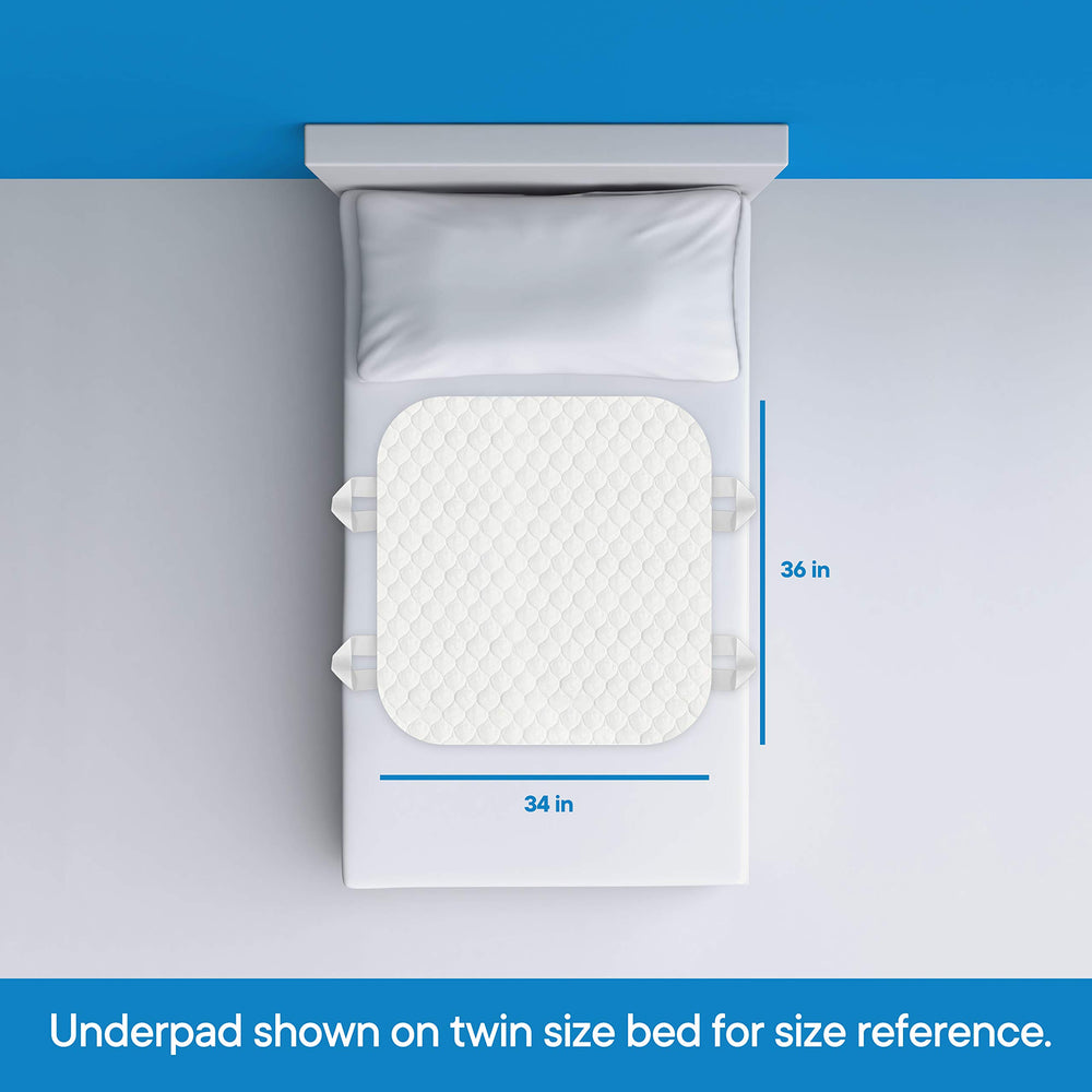 RMS Ultra Soft underpad folded with handles for easy repositioning