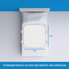 RMS Ultra Soft underpad folded with handles for easy repositioning