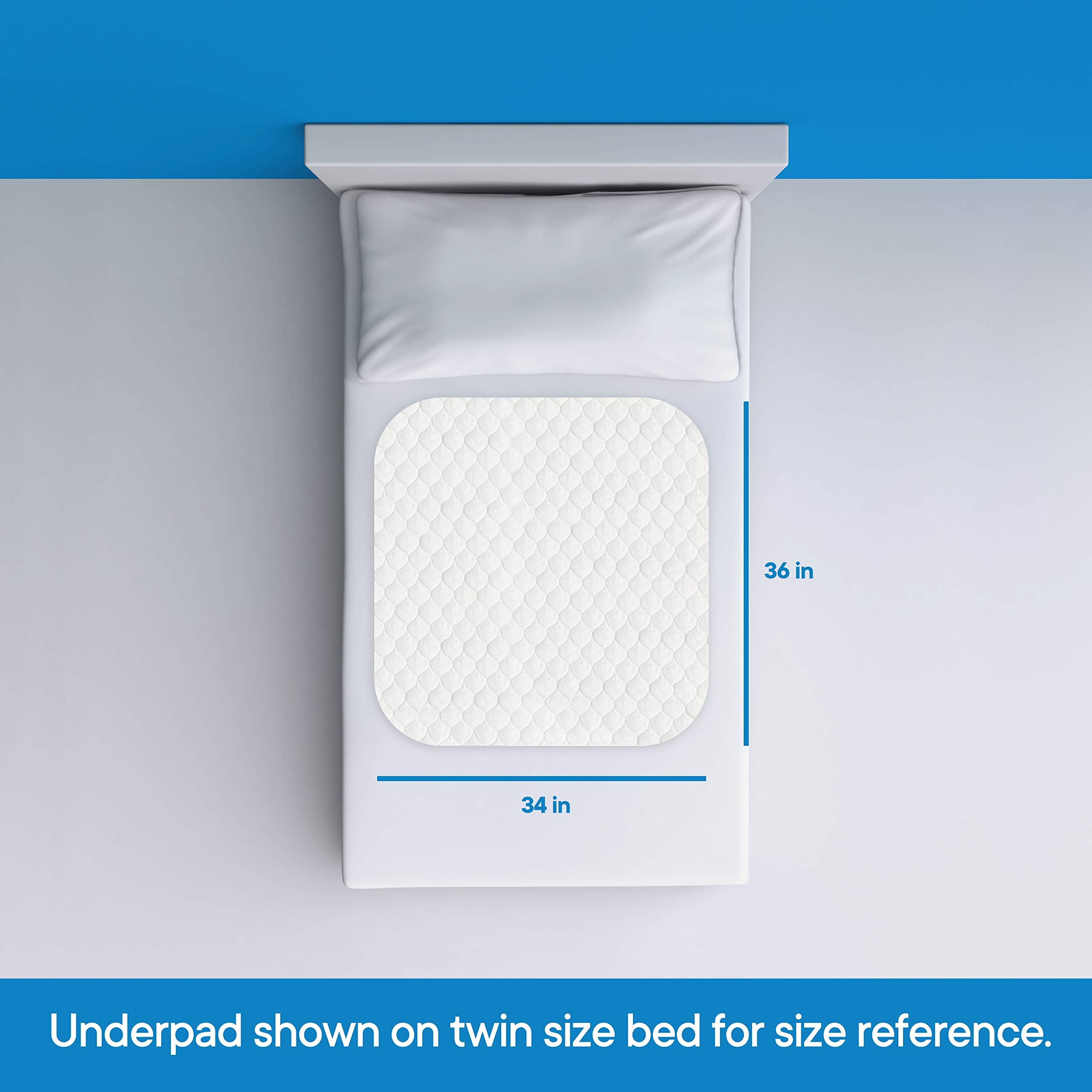 RMS Ultra Soft bed pad waterproof back layer blocks leaks and protects furniture.