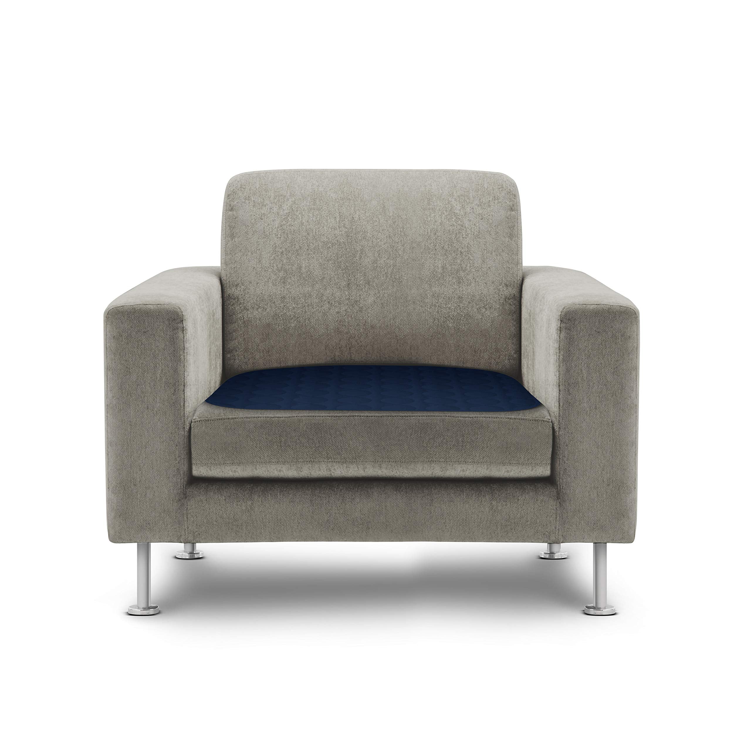 RMS protection back blue vinyl backing guards furniture from spills