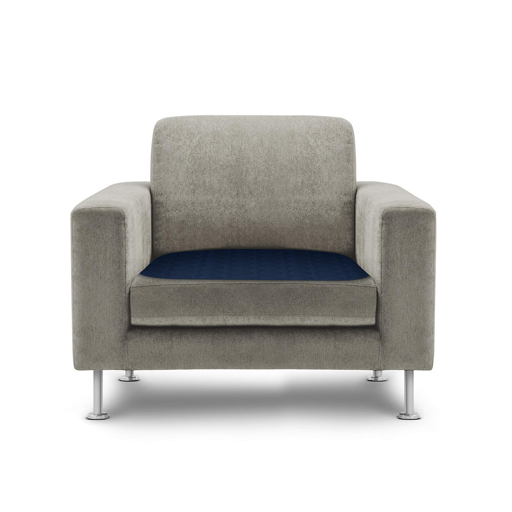 RMS protection back blue vinyl backing guards furniture from spills