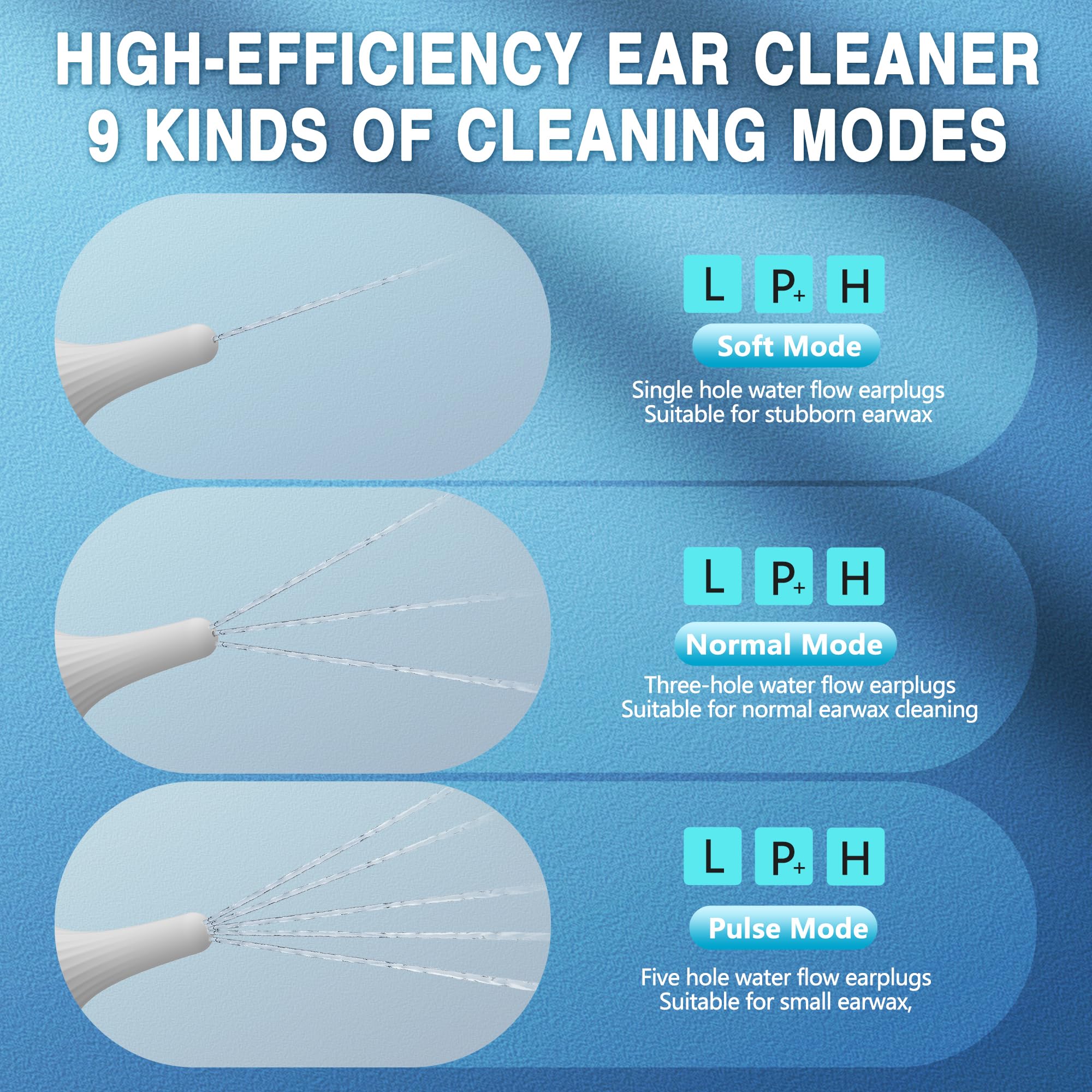 Rnful rechargeable ear cleaner with a 4000mAh battery for long cordless sessions.
