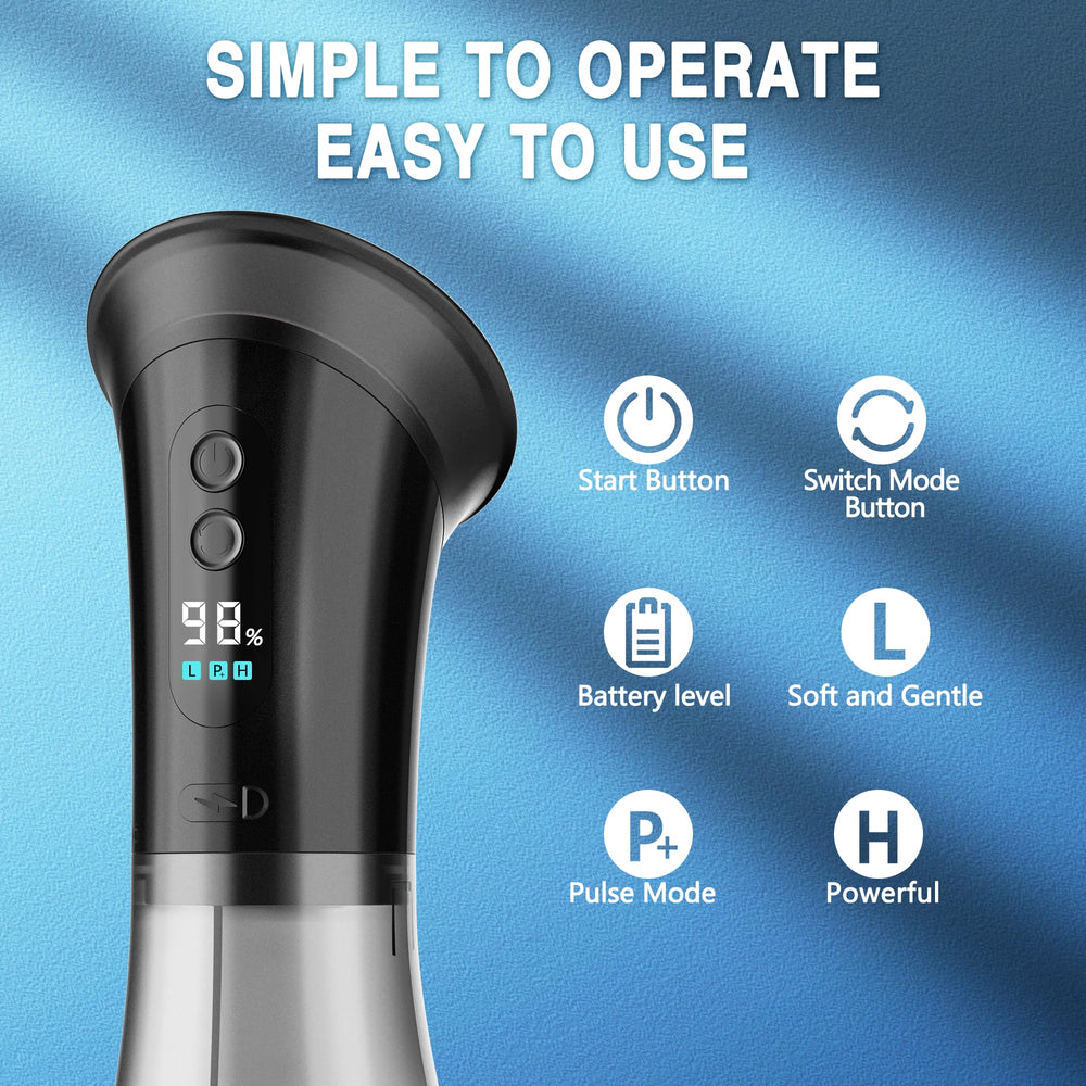 Rnful ear cleaner LED display enables precise power and pressure control.